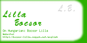 lilla bocsor business card